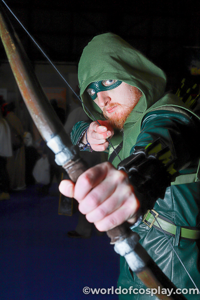 Green Arrow cosplay at MCM Birmingham Comic Con
