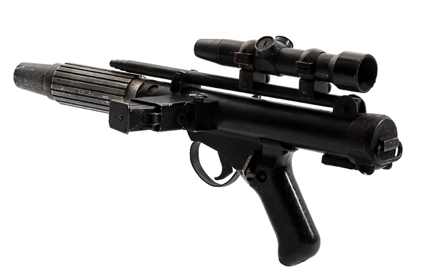 A DH-17 rebel trooper blaster from the Star Wars franchise.