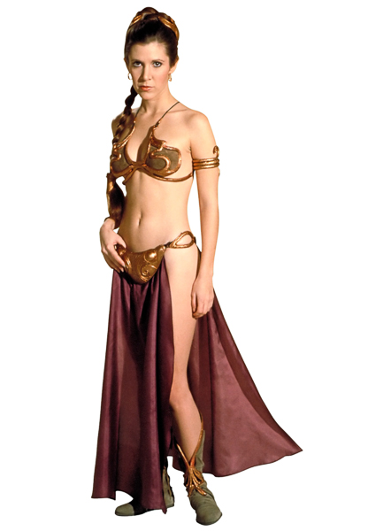 Carrie Fisher as Slave Leia from Star Wars