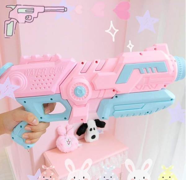 Cosplay pink & blue cotton-candy coloured blaster