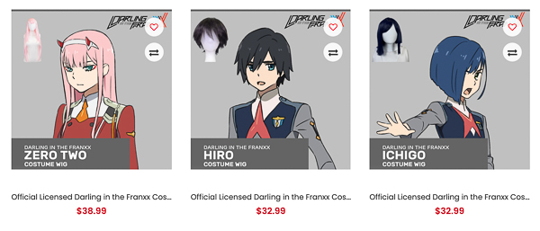 Epiccosplay.com has a wide range of licensed wig designs