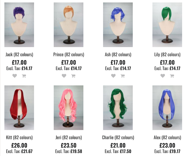 ©coscraft.co.uk wig shop online