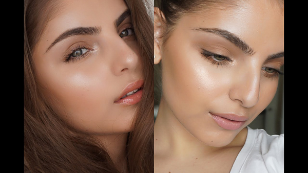 Highlighting enhances the facial contours.