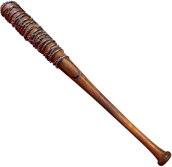 This 91cm plastic Walking Dead Negan's Lucille baseball bat is con-friendly as it's made from plastic. It costs £19.99 from Koguma (UK) on amazon.co.uk. ©Koguma