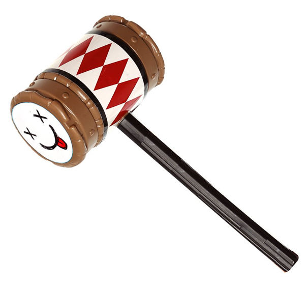 This 56cm, brightly-coloured mallet could be modified for accurate Harley cosplays. It's plastic and lightweight, and costs £9.99 from partydelights.co.uk. ©partydelights.co.uk