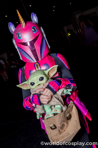Mandolorian Unicorn cosplay, known as Unicos