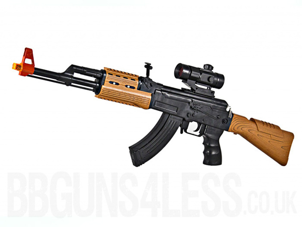 The weapon of choice for every movie baddie, ever. The AK-47 (Avtomat Kalashnikova model 1947) is rugged, powerful and reliable…apparently. This toy one costs £14.99 at bbgunsforless.co.uk. ©bbgunsforless.co.uk