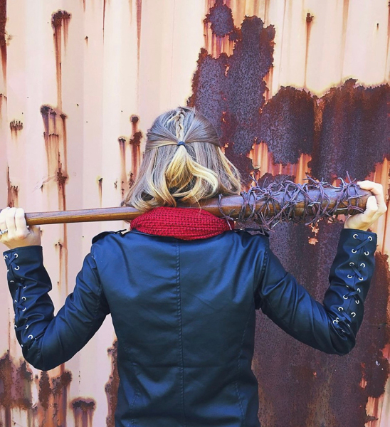 This 1930's style baseball bat is pre-decorated with faux barbed wire, and costs £59.65, plus £50.57 postage from Edisons Place Vintage on Etsy. ©EdisonsPlaceVintage