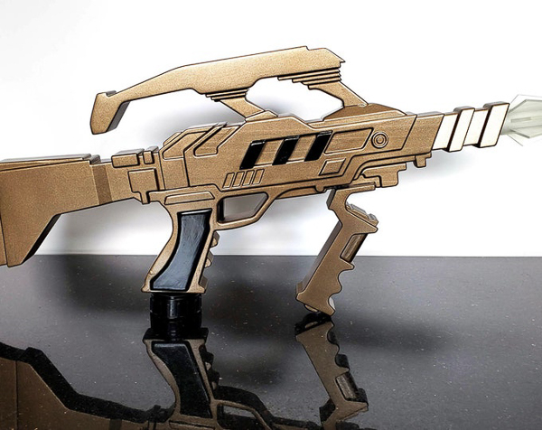 For £236.74 plus postage you get this durable resin laser rifle from the Buck Rogers TV series.  